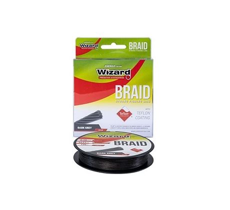 WIZARD PLETENÁ ŠNÚRA BRAID 135M SIVÁ
