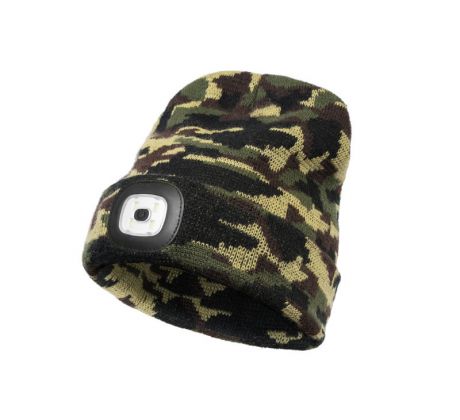 Zimná čiapka Delphin CamouLED nabijateľná cez USB
