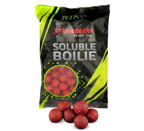 Stég Boilies Rozpustné 24mm - Jahoda