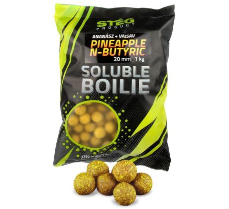 Stég Boilies Rozpustné 20mm - Ananás+Kys. mliečna