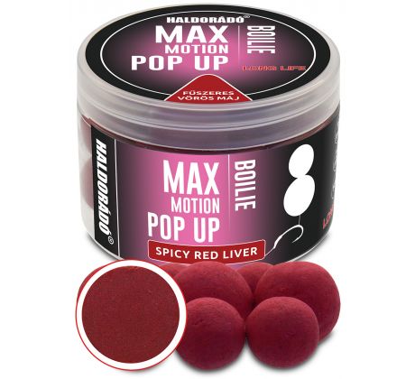 Haldorádó MAX Motion POP UP boilie - Red Liver