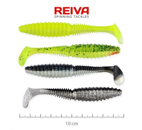 Zander Power Shad 10cm 4ks/bal. (Mix 4 farby)