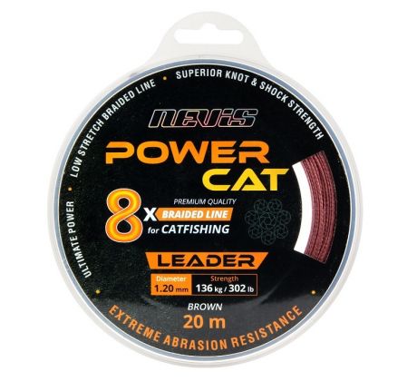 Náväzcové lanko POWER CAT 8x 0,8mm 20m