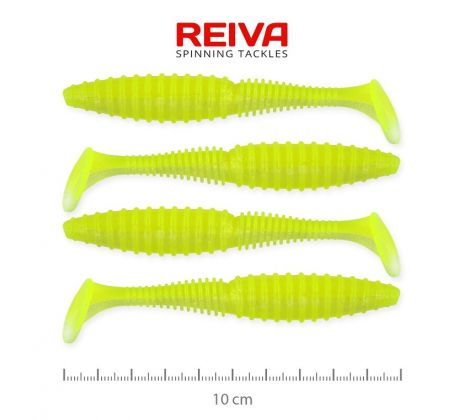 Zander Power Shad 10cm 4ks/bal. (Flash Lemonade)