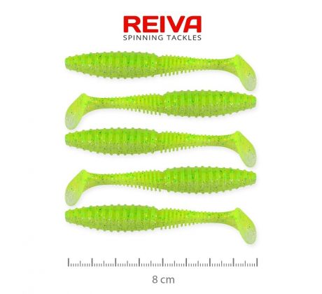 Zander Power Shad 8cm 5ks/bal. (Flash Chartreuse)