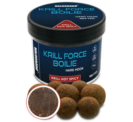 Haldorado KRILL FORCE Boilie Hard Hook Wafter 16, 20 mm - Krill Hot Spicy