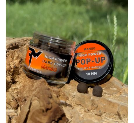 Feedermánia HIGH POWER DARK POP-UP BOILIES & BARRELS 10 MM MANGO
