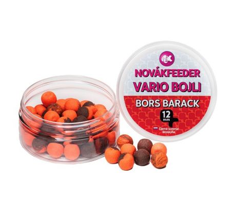 NovakFeeder VARIO BOJLI 12 MM WAFTERS Čierna korenie Broskyňa