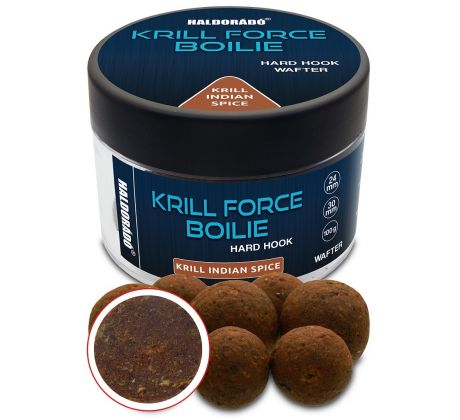 Haldorado KRILL FORCE Boilie Hard Hook Wafter 24, 30 mm - Indian Spice