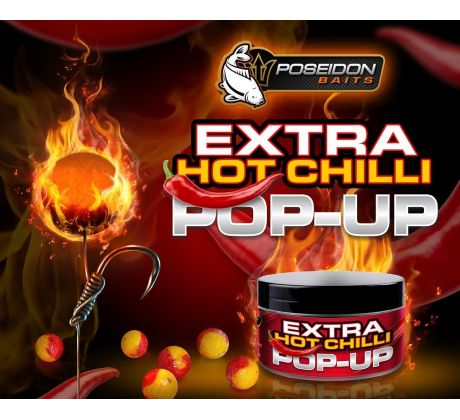 POSEIDON BAITS Extra Hot Chilli Pop-up 10mm