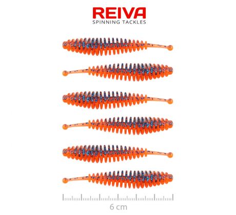 Tiny Worm 6cm 6ks/bal (Orange Disco)