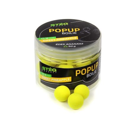 Stég Pop Up Boilies 16mm 50g Sladký Ananás