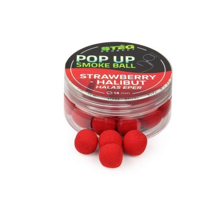 Stég PopUp Smoke Ball 14mm Strawberry-Halibut