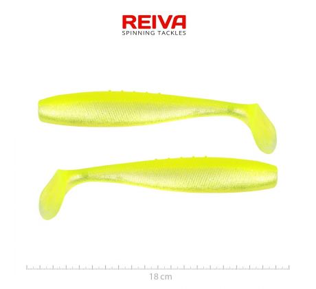 Flat Minnow shad 18cm 2ks/bal. (Flash Lemonade)
