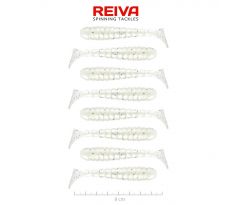 Reiva Stream Shad 8cm (Pearl White Dots)