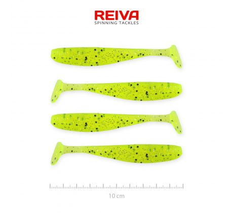 Nástraha Reiva Flash Shad 10cm 4ks/bal. (Poppy Green)